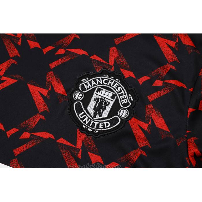 Chandal del Manchester United Manga Corta 2024-2025 Rojo - Pantalon Corto